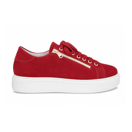 Feather: Red Suede Shoes Sole Bliss