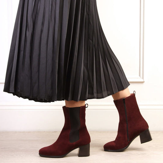 Fern: Bordeau Suede Boots Sole Bliss
