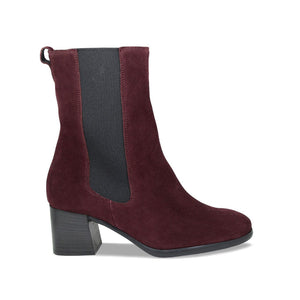Boots Fern: Burgundy Suede Sole Bliss USA