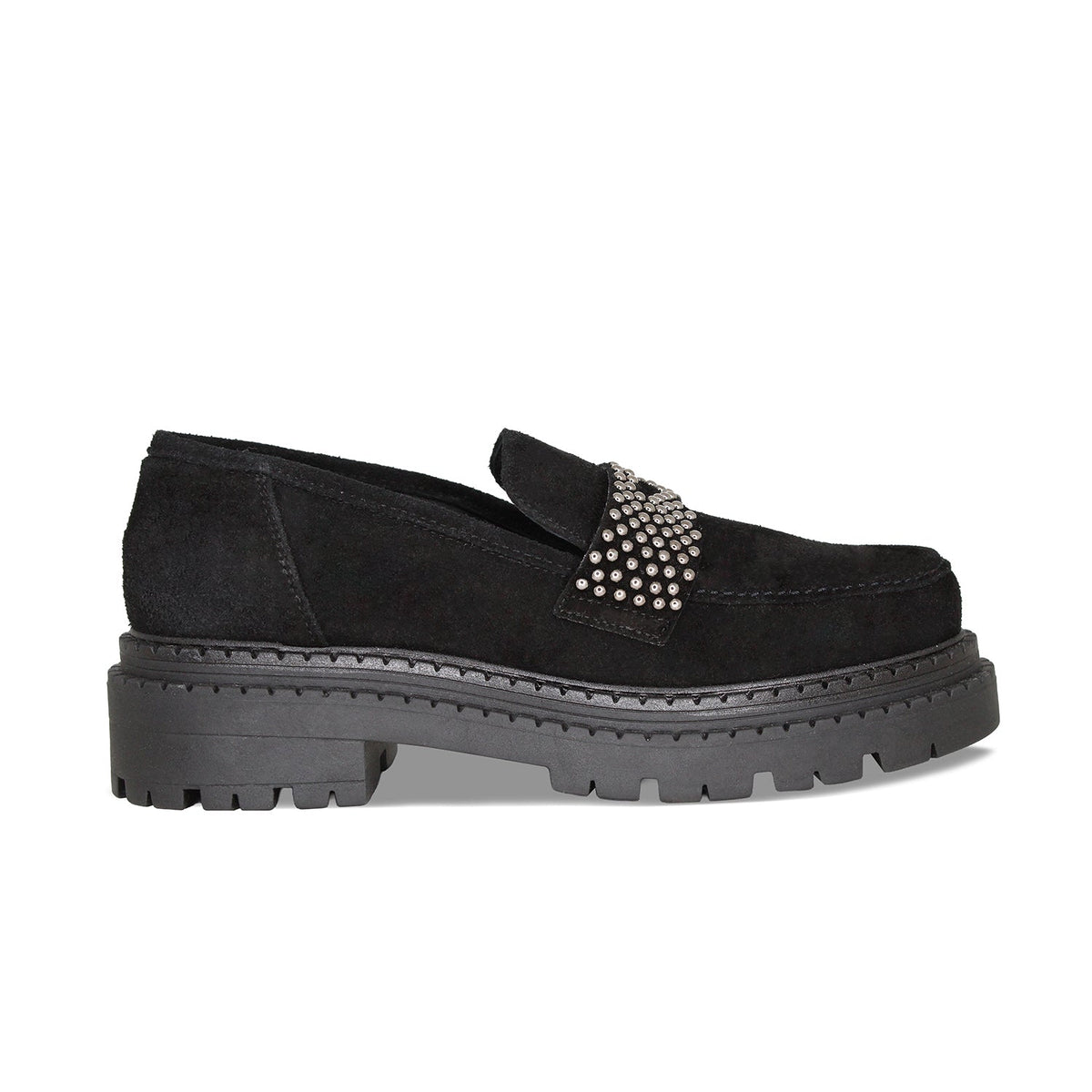 Fitz: Black Suede & Studs Shoes Sole Bliss