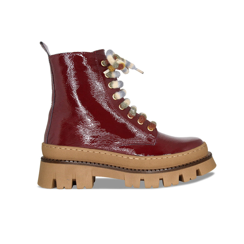 Fjord: Bordeau Patent Boots Sole Bliss