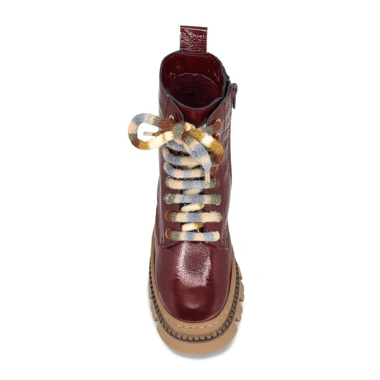 Fjord: Burgundy Patent Leather & Wool