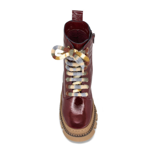Fjord: Bordeau Patent Boots Sole Bliss
