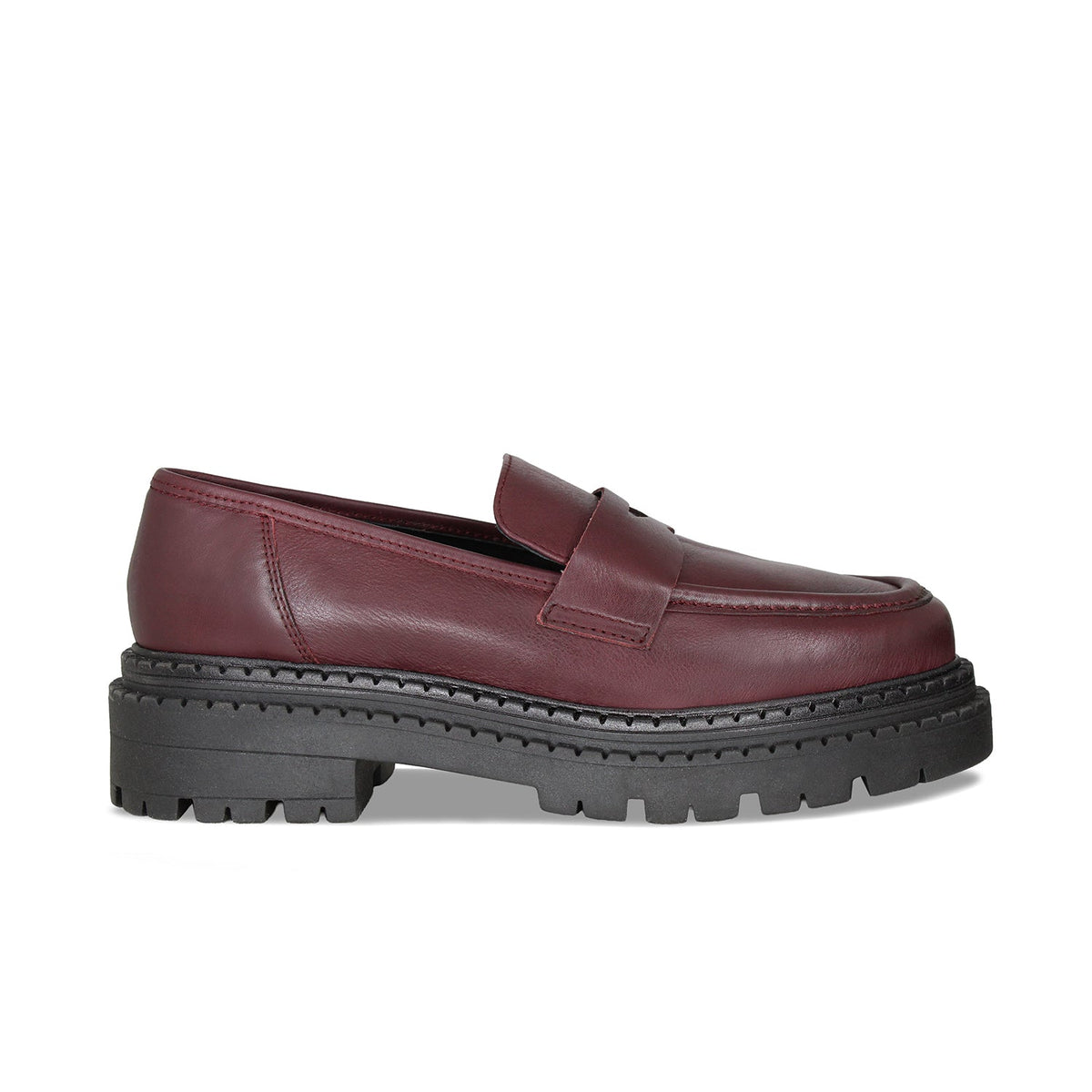 Flo: Plum Leather Shoes Sole Bliss
