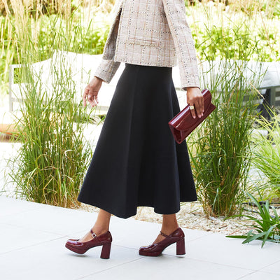 Shoes Gerri: Burgundy Patent Sole Bliss USA