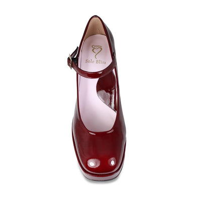 Shoes Gerri: Burgundy Patent Sole Bliss USA
