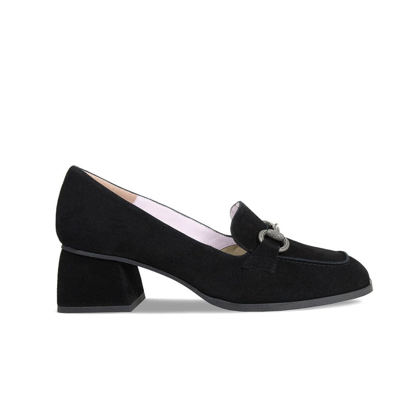 suede black dress shoes Sole Bliss Women's Heels - Loafers - Giselle: US 9 Grunge Black 1990s Vintage Suede upper Plain Fall Luxe Drop 2025 Bottom Size:28x32