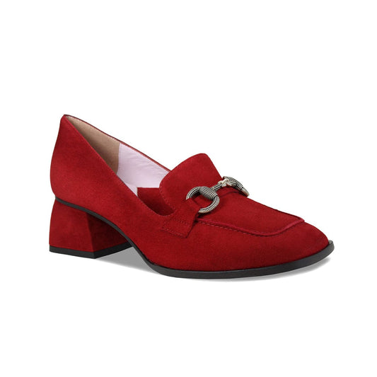 Giselle: Cherry Red Suede Shoes Sole Bliss