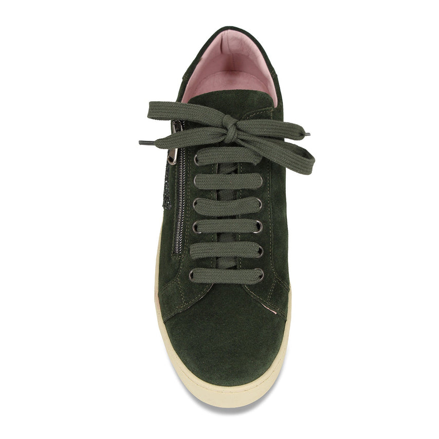 Hampton Star: Forest Green Suede & Glitter Shoes Sole Bliss