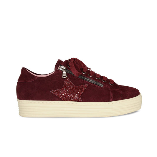 Hampton Star: Bordeau Suede & Glitter Shoes Sole Bliss