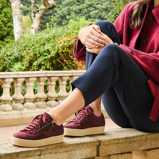 Hampton Star: Bordeau Suede & Glitter Shoes Sole Bliss