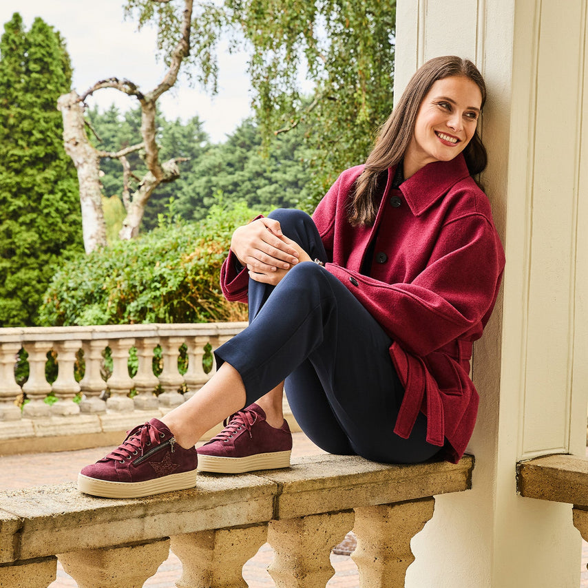 Hampton Star: Bordeau Suede & Glitter Shoes Sole Bliss