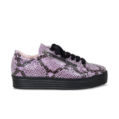Harley: Lilac Snake Print Leather