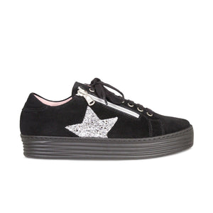Shoes Harley-Star: Black Suede & Glitz Sole Bliss USA