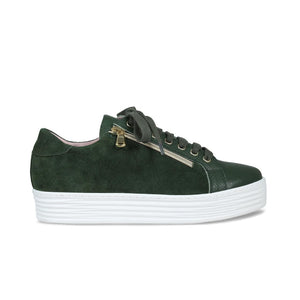 Shoes Hero: Forest Green Leather & Suede Sole Bliss USA
