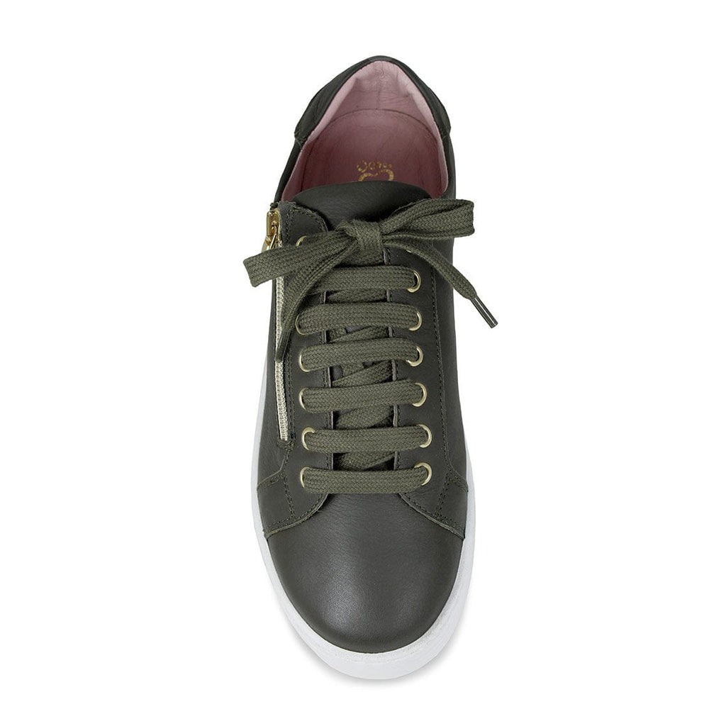 Hero Olive Leather Sneakers for Bunion Sufferers Sole Bliss USA