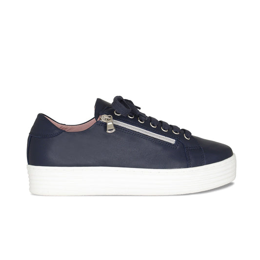 Hero: Navy Leather Shoes Sole Bliss