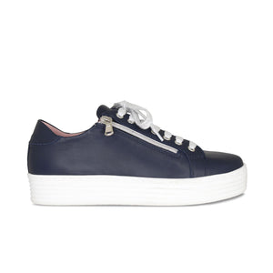 Hero: Navy Leather Shoes Sole Bliss
