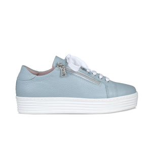 Shoes Hero: Pale Blue Leather Sole Bliss USA