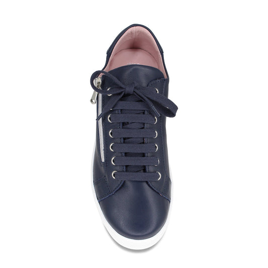 Hero: Navy Leather Shoes Sole Bliss