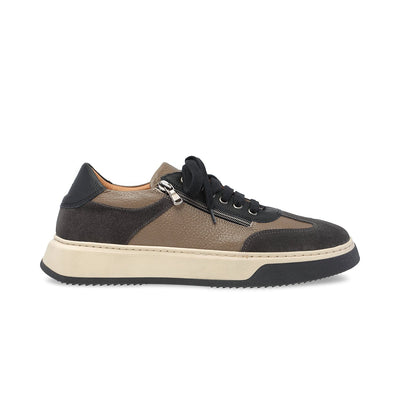 Samson: Gray & Taupe Leather - Plantar Fasciitis Shoes | Sole