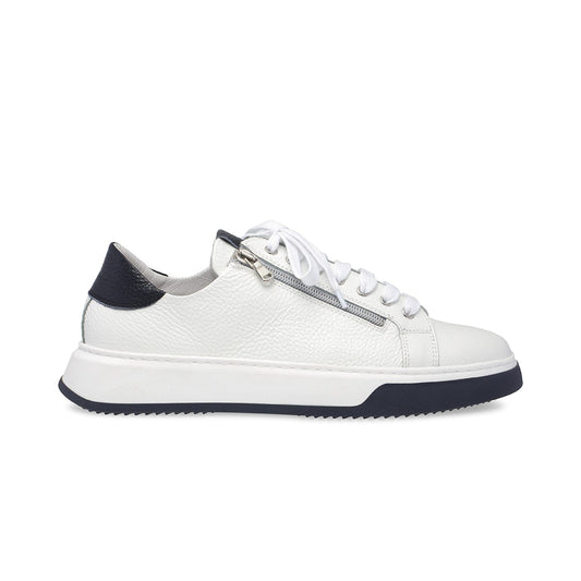 Statement: White Leather & Navy | Men's Trainers for Plantar Fasciitis Shoes Sole Bliss