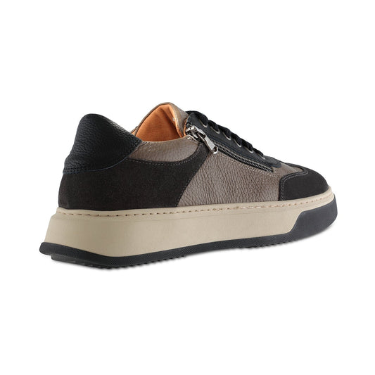 MEN'S Samson: Grey, Taupe & Black Leather Shoes Sole Bliss
