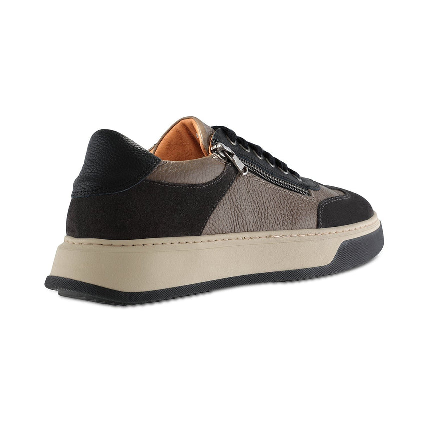 MEN'S Samson: Grey, Taupe & Black Leather Shoes Sole Bliss