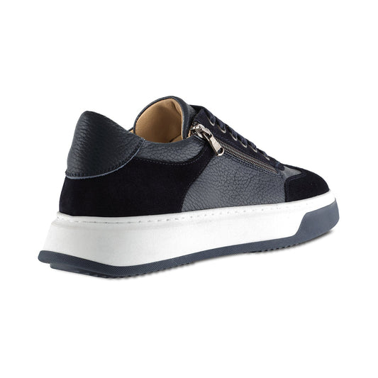 Samson: Navy Leather & Suede | Men's Trainers for Plantar Fasciitis Shoes Sole Bliss