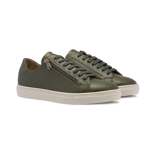 Stride: Khaki Leather | Men's Trainers for Plantar Fasciitis Shoes Sole Bliss