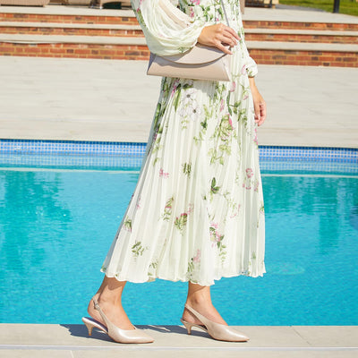 India: Pale Taupe Patent Leather