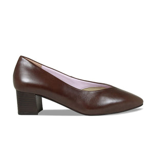 Shoes Ingrid: Chestnut Leather Sole Bliss USA