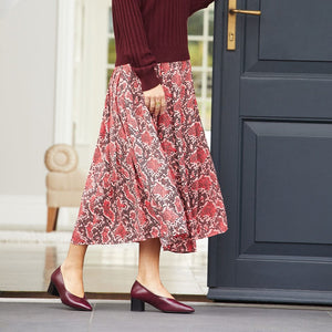 Shoes Ingrid: Plum Leather Sole Bliss USA