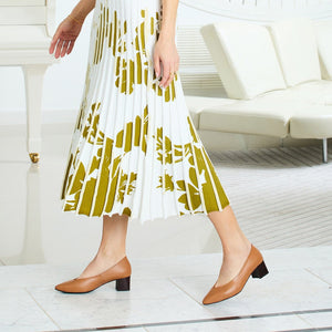 Shoes Ingrid: Tan Leather Sole Bliss USA