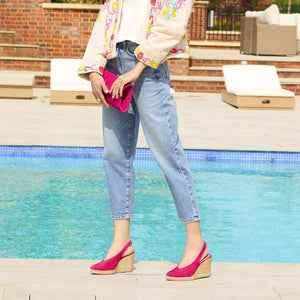 Shoes Java: Hot Pink Suede Sole Bliss USA