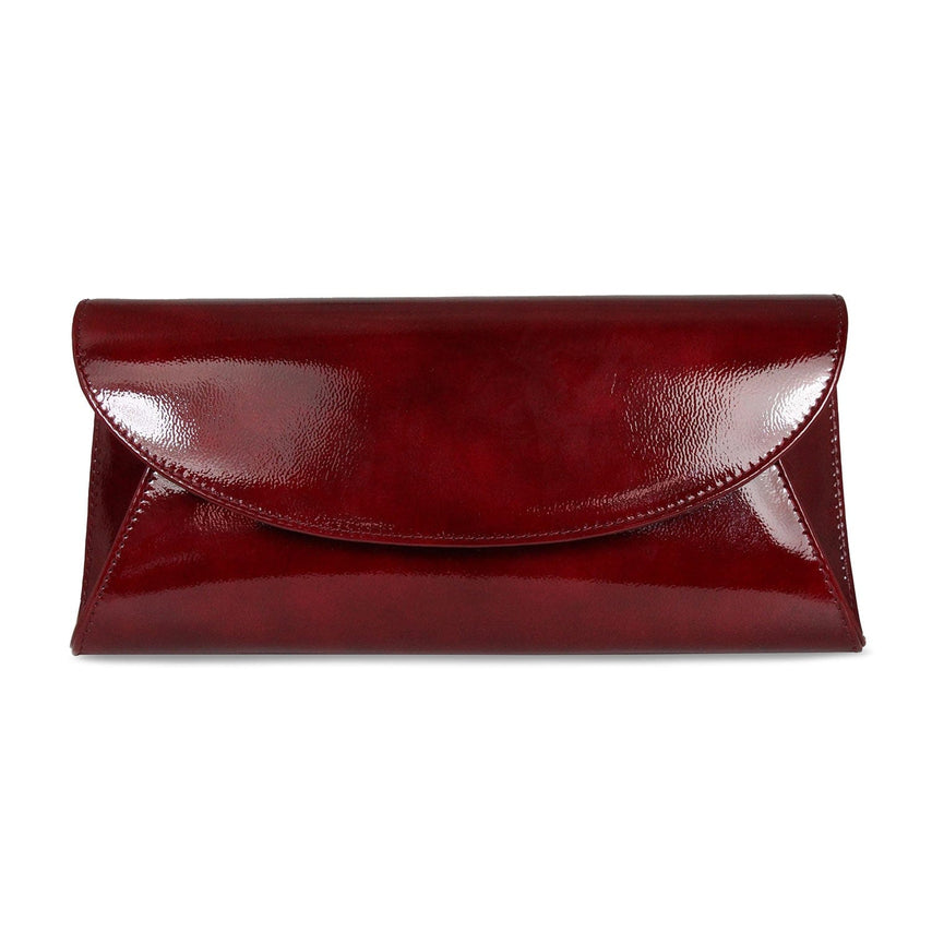 Jenna: Bordeau Patent Bags Sole Bliss