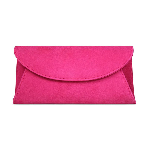 Jenna: Hot Pink Suede – Envelope Clutch Bag | Sole Bliss – Sole