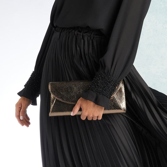 Jenna: Bronze Snake Print Leather Bags Sole Bliss