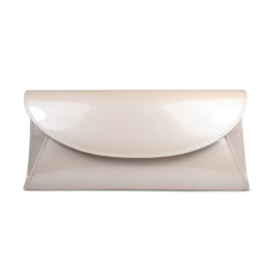 Jenna: Pale Taupe Patent Leather Bags Sole Bliss