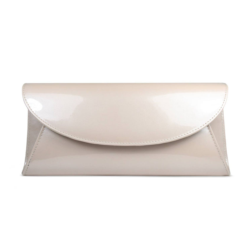 Jenna: Pale Taupe Patent Leather Bags Sole Bliss