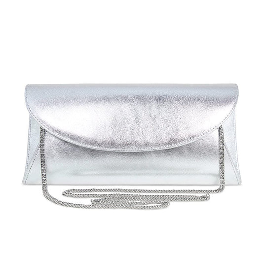 Jenna: Silver Leather Bags Sole Bliss