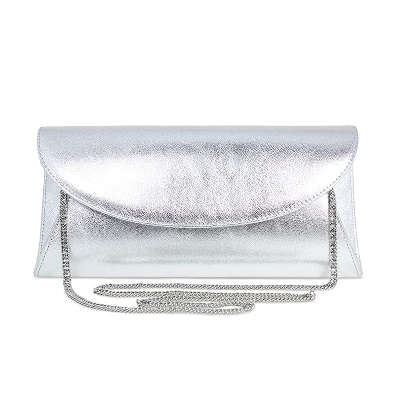 Jenna: Silver Leather Bags Sole Bliss