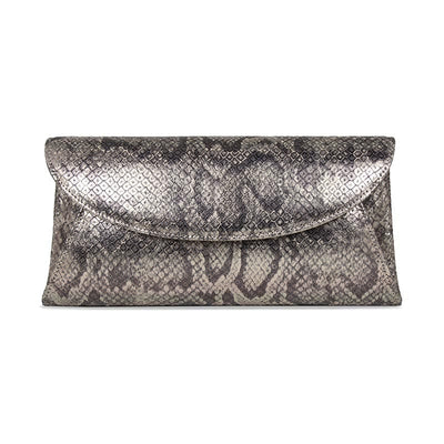 Jenna: Metallic Snake Print Leather