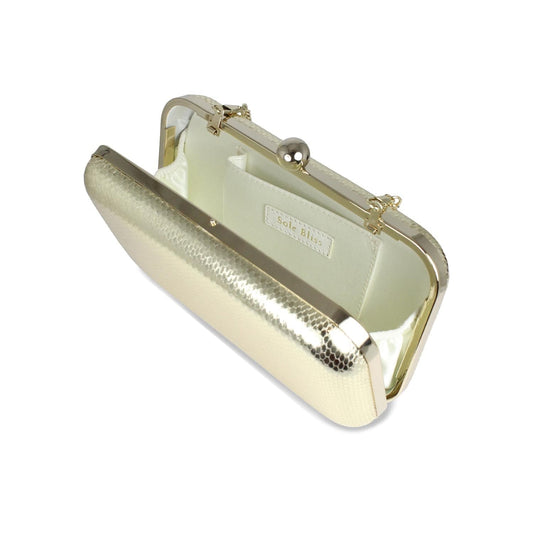 Jewel: Gold Snake Print Leather Bags Sole Bliss