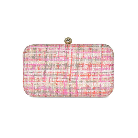 Jewel: Pink Tweed – Box Clutch Bag | Sole Bliss – Sole Bliss USA