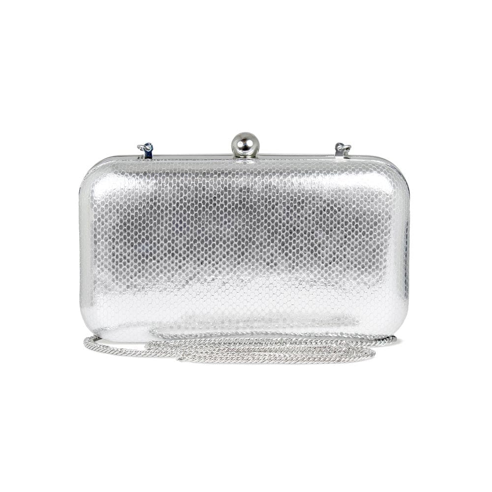 Jewel: Silver Snake Print Leather Bags Sole Bliss