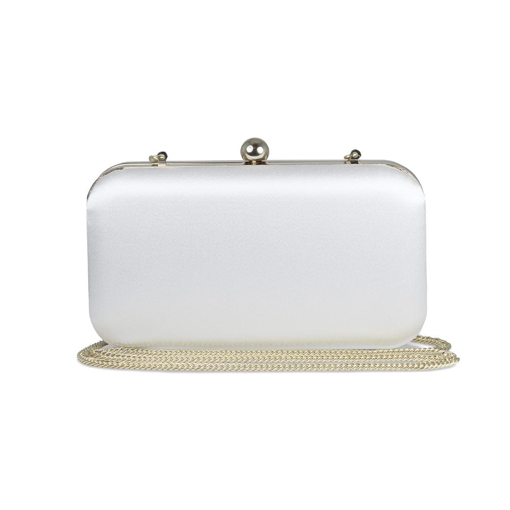 Jewel: White Satin & Gold Bags Sole Bliss
