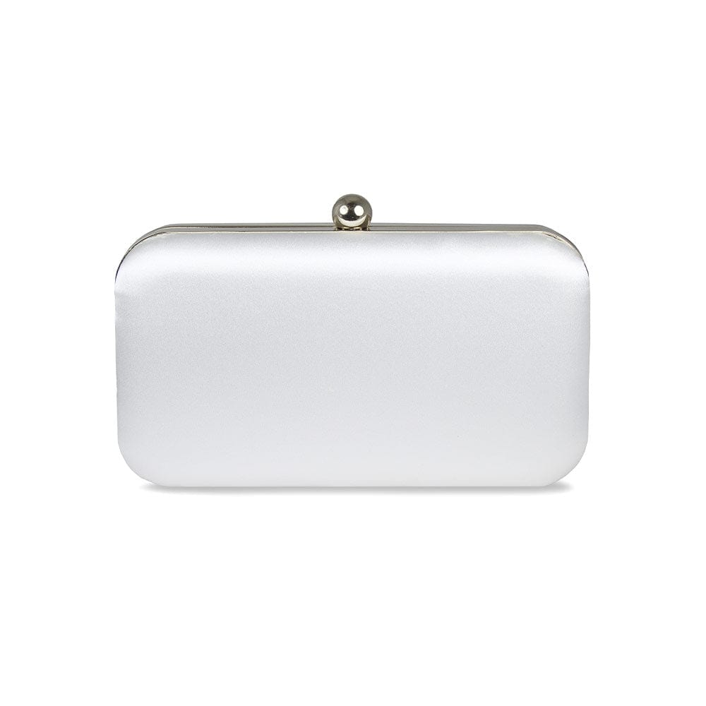 Jewel: White Satin & Gold Bags Sole Bliss