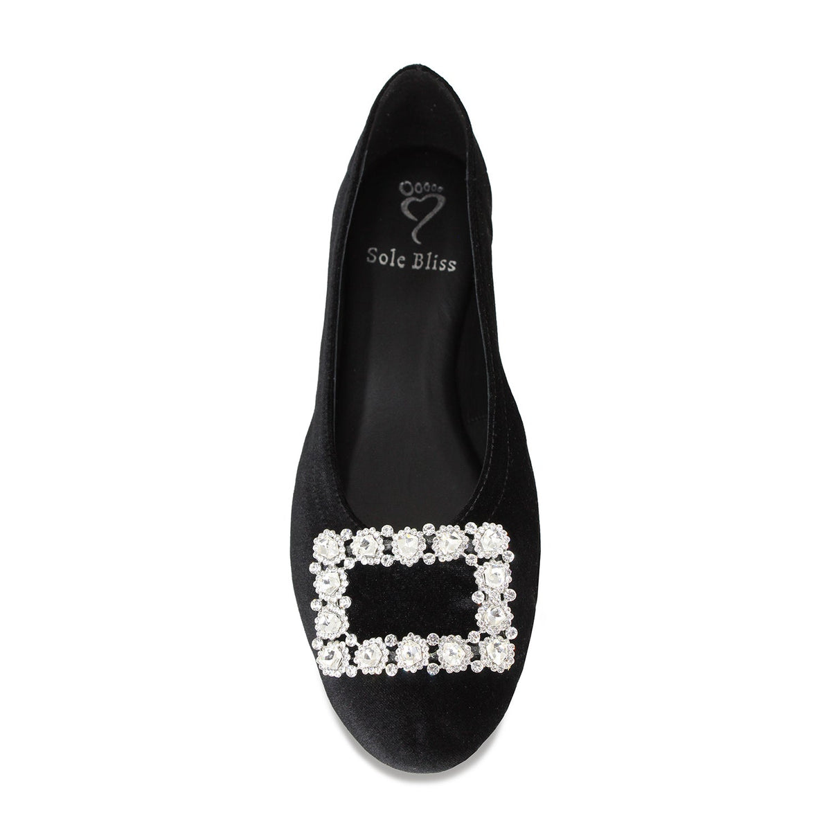 Liza: Black Velvet Shoes Sole Bliss