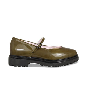 Shoes Libra: Olive Patent Leather Sole Bliss USA